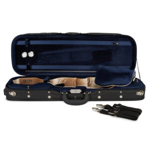 Stohr Superlight Deluxe Violin Case BLACK/TAN/BLUE (4/4 and 3/4 size)